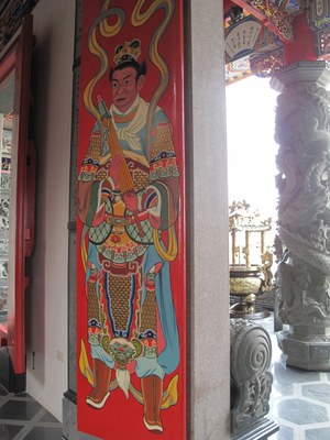 大崙普崙寺門神-雨-和美陳穎派彩繪|許吉川|2012/07/07|